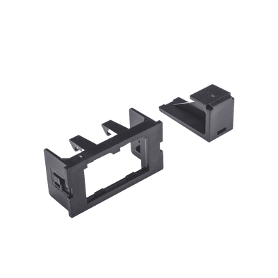 Adaptador de 2 Módulos Mini-Com, Para Marcos Interlink, Color Negro, 1 Pieza