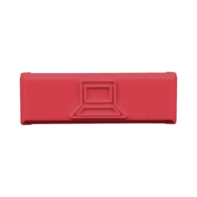 Paquete de 100 Iconos de Datos de Instalación a Presión, Para Jacks Mini-Com de Panduit, De Plástico, Color Rojo