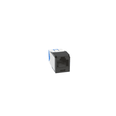 Conector Jack RJ45 Estilo TG, Mini-Com, Categoría 6A, Con Gel Resistente a la Corrosión, de 8 Posiciones y 8 Cables, Color Negro