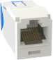Conector Jack RJ45 Estilo TG, Mini-Com, Categoría 6A, Con Gel Resistente a la Corrosión, de 8 Posiciones y 8 Cables, Color Blanco Mate