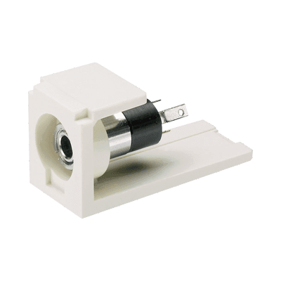 Módulo Estéreo de 3.5 mm (0.14 Pulgadas), Tipo Mini-Com, Para Soldar, Color Blanco Mate