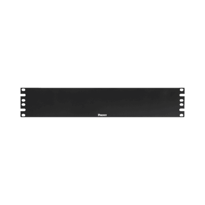 Tapa Ciega Para Rack Estándar de 19in, Plano, de Acero, 2UR, Color Negro
