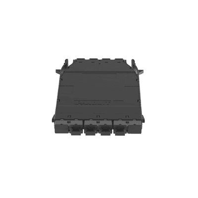 Cassette HD Flex? Para 32 Fibras Multimodo OM4, de 4 MPO(8F) Macho a 4 MPO(8F) Macho, Color Gris
