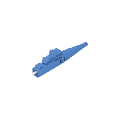 Conector de Fibra Óptica Monomodo OS2 9/125, LC Simplex, Pulido en Campo, Color Azul