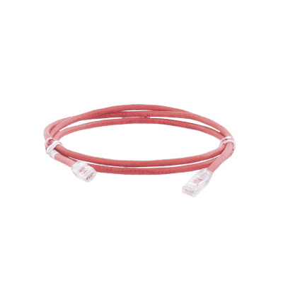 Cable de Parcheo UTP Categoría 6, con Plug Modular en Cada Extremo - 2 Metros (6.56 Pies) - Rojo