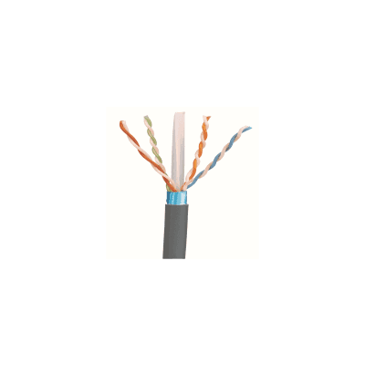 Bobina de Cable Blindado F/UTP de 4 Pares, Cat6A, Soporte de Aplicaciones 10GBase-T, LSZH (Libre de Gases Tóxicos), Color Gris, 305 Metros (1000 Pies)