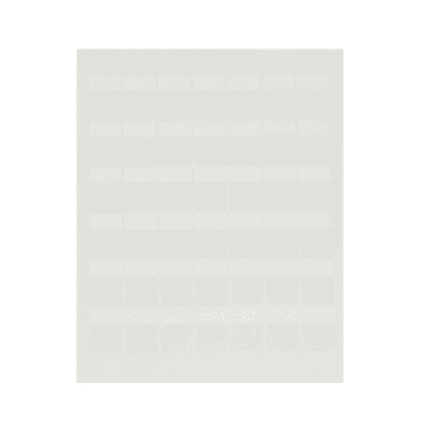 Paquete de Hojas con 2500 Etiquetas de Identificación Auto-Laminadas para Impresora Láser/Inyección de Tinta, para Cables de 3 a 7.1 mm de Diámetro (12 - 10 AWG), Color Blanco
