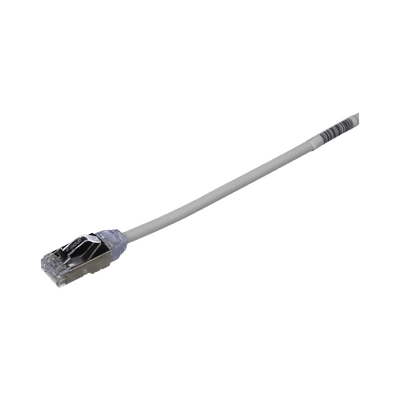 Patch Cord Cat6A, Diámetro Reducido 28 AWG, Blindado S/FTP, CM/LS0H, 3 Metros (9.84 Pies), Color Gris