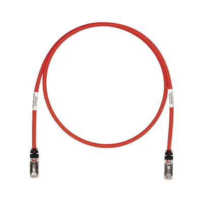 Patch Cord Cat6A, Blindado S/FTP, CM/LS0H, 7.62 Metros (25 Pies), Color Rojo