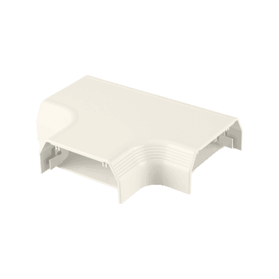Accesorio en "T", para uso con canaleta T70, Material PVC Rígido, Color Blanco