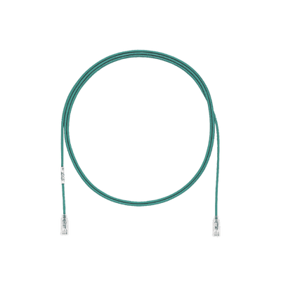 Cable de Parcheo TX6, UTP Cat6, Diámetro Reducido (28AWG), Color Verde, 9.14 Metros (30 Pies)