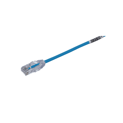 Cable de Parcheo TX6, UTP Cat6, Diámetro Reducido (28AWG), Color Azul, 30 Metros (98.43 Pies)