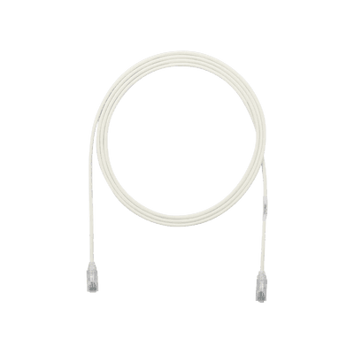 Cable de Parcheo TX6, UTP Cat6, Diámetro Reducido (28AWG), Color Blanco Mate, 1.52 Metros (5 Pies)