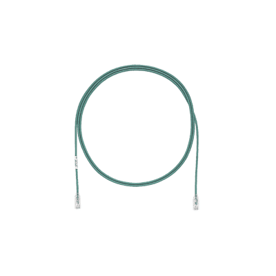 Cable de Parcheo TX6, UTP Cat6, Diámetro Reducido (28AWG), Color Verde, 2.74 Metros (9 Pies)
