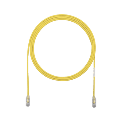 Cable de Parcheo UTP Cat6A, CM/LSZH, Diámetro Reducido (28AWG), Color Amarillo, 12.19 Metros (40 Pies)