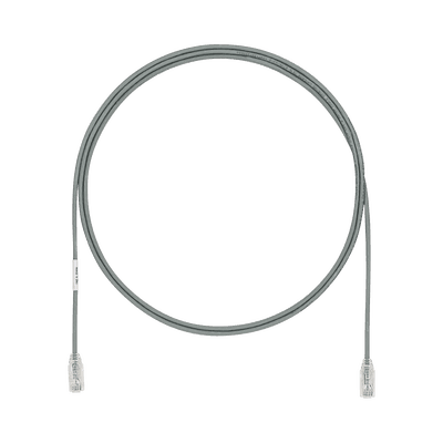 Cable de Parcheo UTP Cat6A, CM/LSZH, Diámetro Reducido (28AWG), Color Gris, 1.83 Metros (6 Pies)