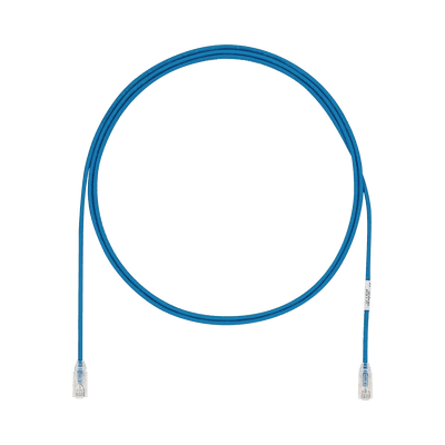 Cable de Parcheo UTP Cat6A, CM/LSZH, Diámetro Reducido (28AWG), Color Azul, 2.13 Metros (7 Pies)