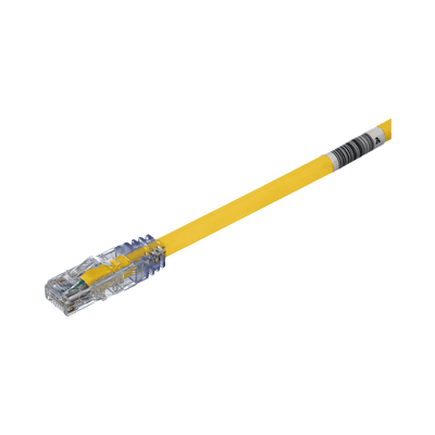 Cable de Parcheo UTP, Cat6A, 24 AWG, CM, Color Amarillo, 6.1 Metros (20 Pies)