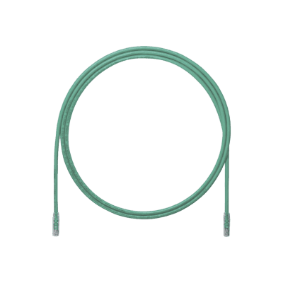 Cable de Parcheo UTP, Cat6A, 24 AWG, CM, Color Verde, 0.61 Metros (2 Pies)