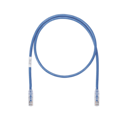 Cable de Parcheo UTP, Cat6A, 24 AWG, CM, Color Azul, 3 Metros (9.84 Pies).