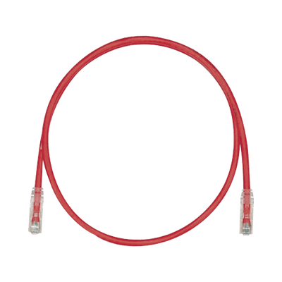 Cable de Parcheo TX6, UTP Cat6, 24 AWG, CM, Color Rojo, 2.13 Metros (7 Pies)