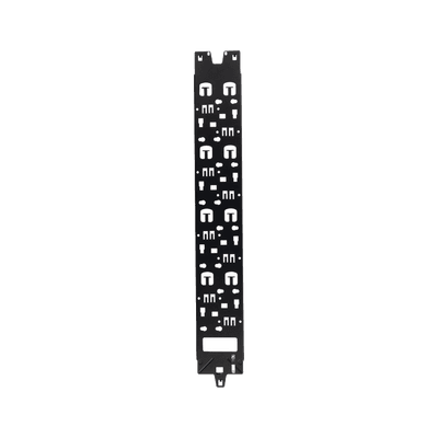 Panel Administrador de Cables Vertical para Gabinete FlexFusion™ de 42RU, Acepta Anillos en D, Anillos S1DR, S2DR y L; S1LR, S2LR, Color Negro