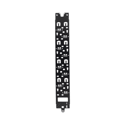 Panel Administrador de Cables Vertical para Gabinete FlexFusion™ de 45RU, Acepta Anillos en D, Anillos S1DR, S2DR y L; S1LR, S2LR, Color Negro