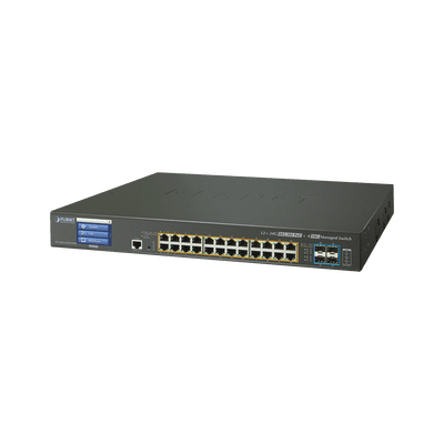 Switch Administrable L3 24 puertos 10/100/1000 Mbps c/Ultra PoE 400 Watts, 4 Puertos 10G SFP+