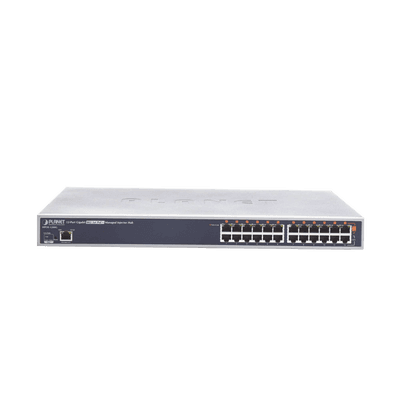 Inyector HUB high PoE 802.3at (Mid-span) administrable de 12 puertos 10/100/1000 Mbps