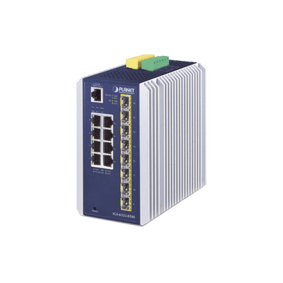 Switch Industrial Administrable Capa 3, 8 Puertos Etherrnet 10/100/1000T, 8 Puertos SFP de 1G/ 2.5G