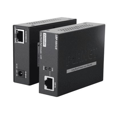 Kit Transmisor y Receptor PoE de Largo Alcance Sobre UTP a 2 Hilos, Hasta 500 m
