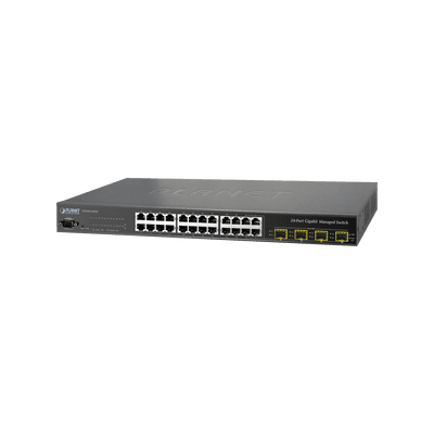 Switch Administrable L2+ 24 puertos 10/100/1000 Mbps, 4 Puertos Combo SFP