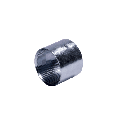 Cople de 1" ( 25.4 mm) para Tubo Pared Gruesa (IMC) /Galvanizado / Etiqueta Amarilla.