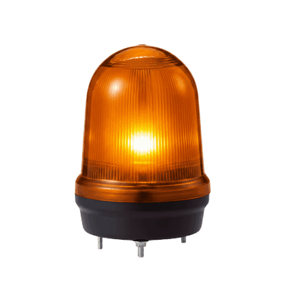 LED con patrones fijo/intermitente, estroboscópico y simulación rotatorio, Color Ámbar de 110-220 VCA