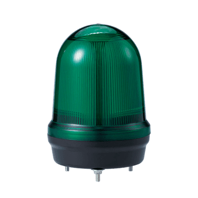 LED con patrones fijo/intermitente, estroboscópico y simulación rotatorio, Color Verde de 110-220 VCA