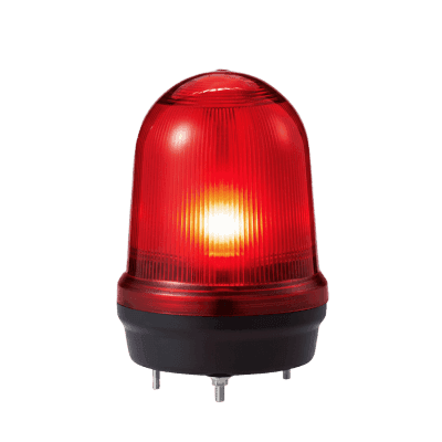 LED con patrones fijo/intermitente, estroboscópico y simulación rotatorio, Color Rojo de 110-220 VCA