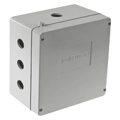 Caja de Unión de Aluminio con 3 salidas de 3/4" / 3 Orificios en la parte inferior.