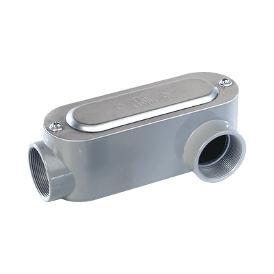 Caja Oval Roscada tipo LL de 2 1/2" chica (63.5 mm) / Incluye tapa y tornillos.