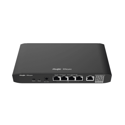 Router Balanceador Administrable Cloud con POE+ 54w, 3 puertos LAN gigabit, 1 Puerto WAN gigabit y 1 puerto LAN/WAN gigabit configurable, hasta 100 clientes con desempeño de 600 Mbps asimétricos