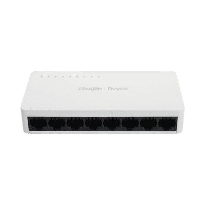 Switch no administrable, Visible en la Topología de la Nube, con 8 puertos 10/100 Mbps