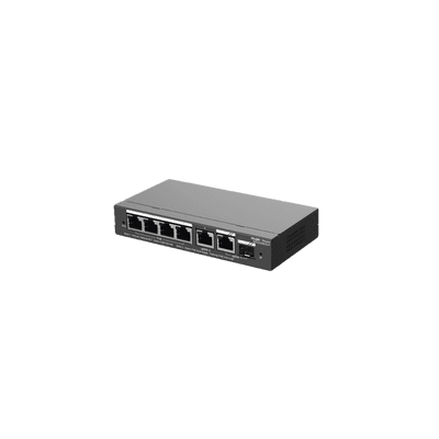 Switch Administrable Cloud 4 puertos Gigabit PoE+, 1 LAN Gigabit y 1 SFP, 54W