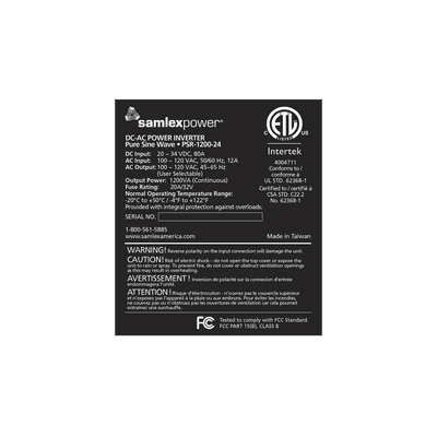 SAMLEX PSR-1200-24