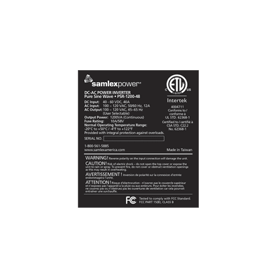 SAMLEX PSR-1200-48