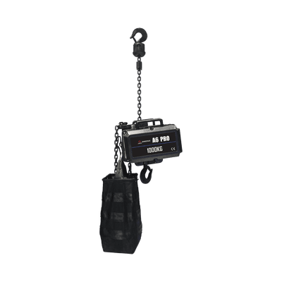 Polipasto Eléctrico 220V | 1 Tonelada | 25m Cadena | IP66 Exterior | Case de Vuelo Incluido
