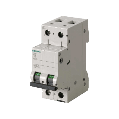 Interruptor Riel Dinn Tipo 5SL6, 2 polos, 40 amp