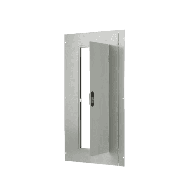 Puerta (frente) montaje sobreponer para tableros tipo P1, 18 circuitos.
