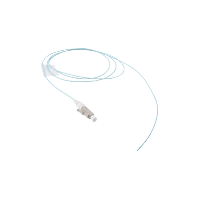 Pigtail de Fibra Óptica LC Simplex, Multimodo OM3 XGLO 50/125, LS0H, Color Aqua, 1 Metro (3.28 Pies)