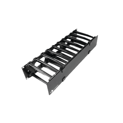 Organizador de Cable Horizontal RouteIT, Sencillo, Para Rack de 19in, 6in de profundidad, 1UR