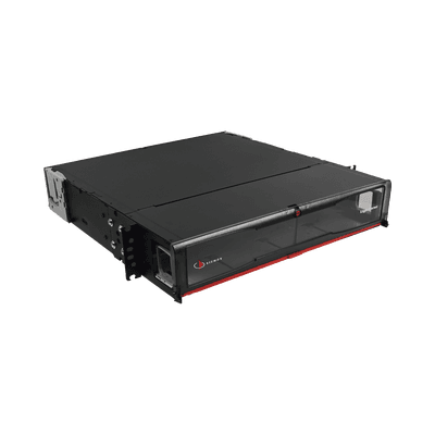 Distribuidor de Fibra Óptica de Alta Densidad LigthVerse *Pro* Para Rack de 19 Pulgadas (48.26 cm), Acepta 8 Placas Plug and Play, Hasta 192 Fibras, 2 UR
