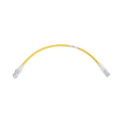Patch Cord MC6 Modular Cat6 UTP, CM/LS0H, 0.3 Metros (1 Pie), Color Amarillo